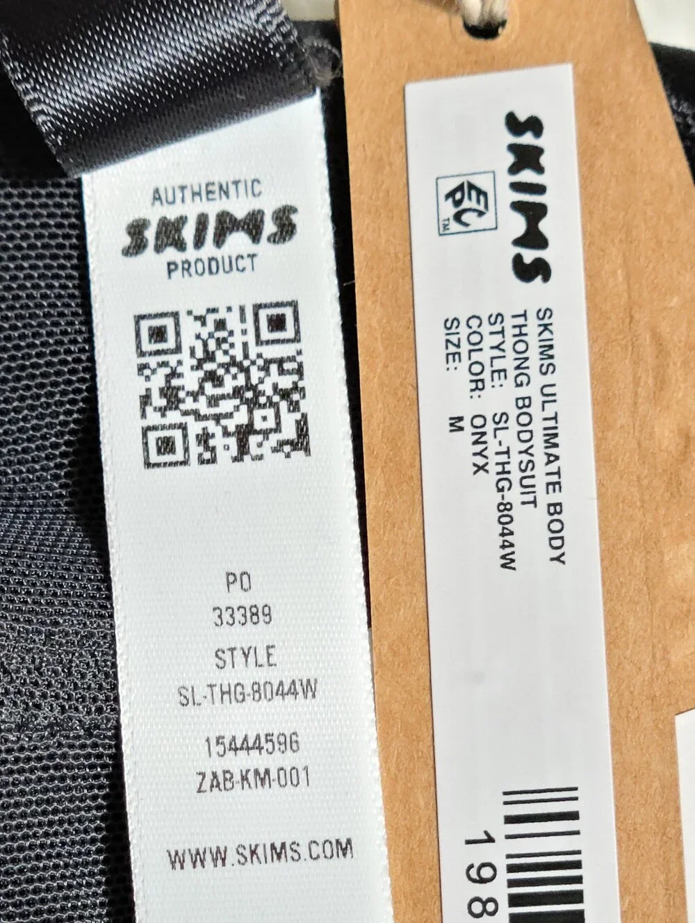 SKIMS Ultimate Thong Bodysuit Black Onyx Women Medium NEW